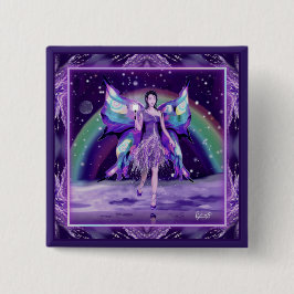 Lila Rain Fairy Button Knapp