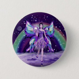 Lila Rain Fairy Button Knapp