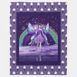 Lila Rain Fairy Fleece Blanket