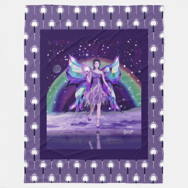 Lila Rain Fairy Fleece Blanket (Framsidan)