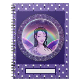 Lila Rain Fairy Notebook Anteckningsbok