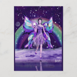 Lila Rain Fairy Postcard Vykort