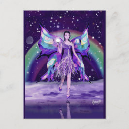 Lila Rain Fairy Postcard Vykort