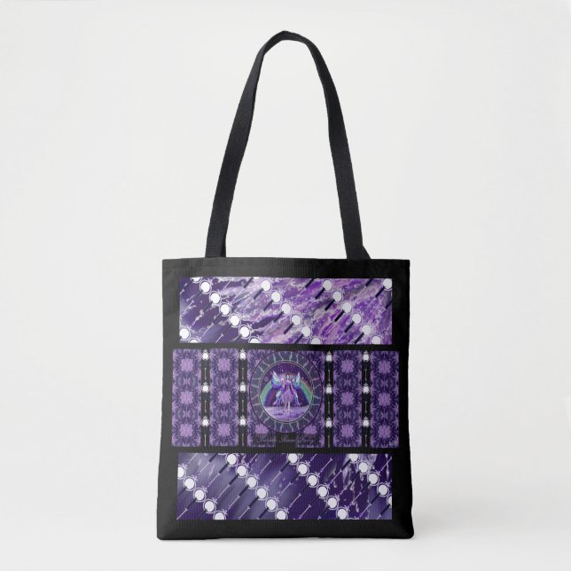 Lila rain Fairy Tote Bag Tygkasse (Framsida)