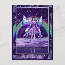 Lila Rain Fairy Vykort