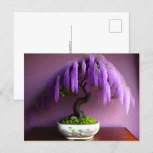 Lila Rain Wisteria Bonsai, Postcross Vykort