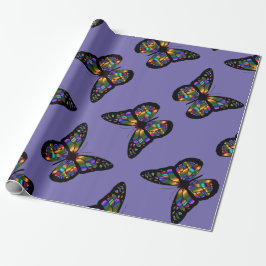 Lila Rainbow Butterfly Presentpapper