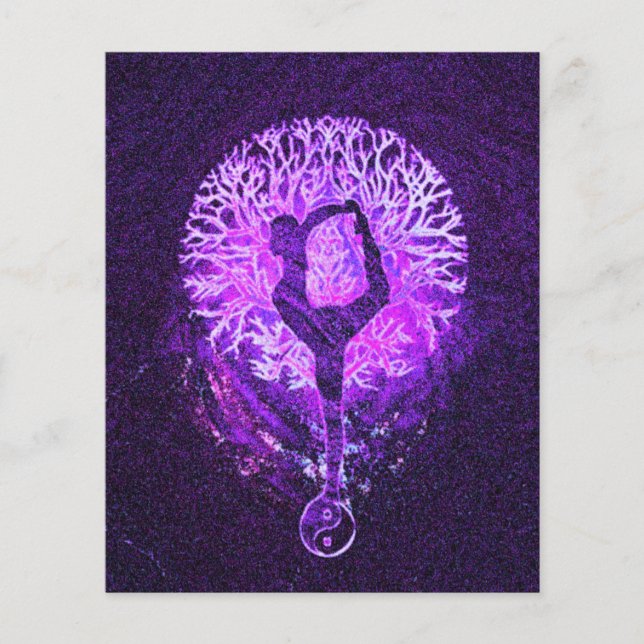 Lila Rainbow Energy Yin Yang Yoga Flygblad (Framsidan)