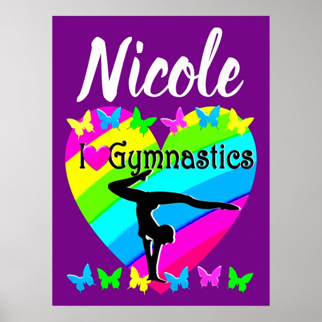 LILA RAINBOW I KÄRLEK GYMNASTICS DESIGN POSTER (Framsidan)
