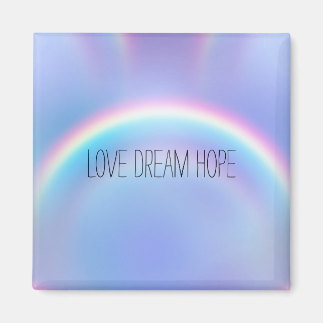 Lila Rainbow Kärlek Dream Hope Personlig Magnet (Framsidan)
