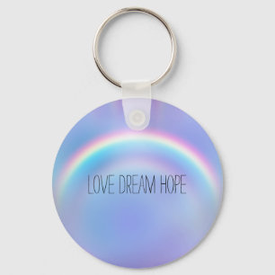 Lila Rainbow Kärlek Dream Hope Personlig Nyckelring
