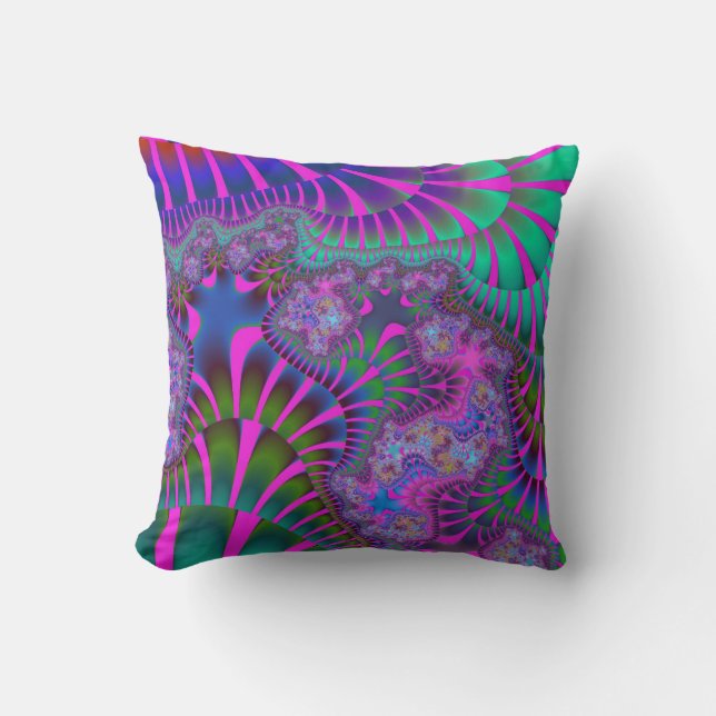 Lila Rainbow Melt Kudde (Framsida)