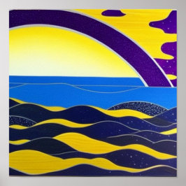 Lila Rainbow vid Sea Poster