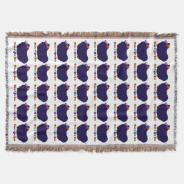 Lila Ram Kinesiskt år Zodiac Throw Blanket Mysfilt