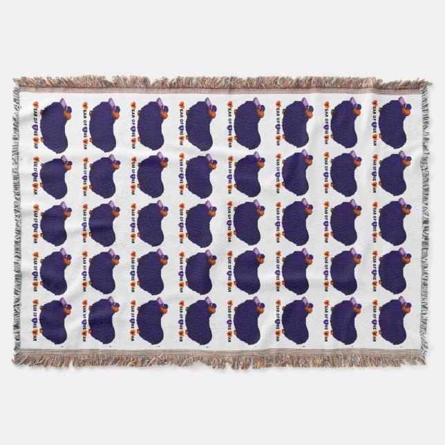 Lila Ram Kinesiskt år Zodiac Throw Blanket Mysfilt (Framsidan)