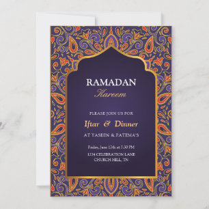 lila ramadan Iftar-inbjudan Inbjudningar
