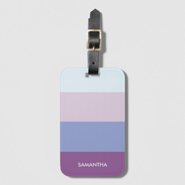 Lila Rand Färg Palette Bagagebricka (Framsida vertikal)
