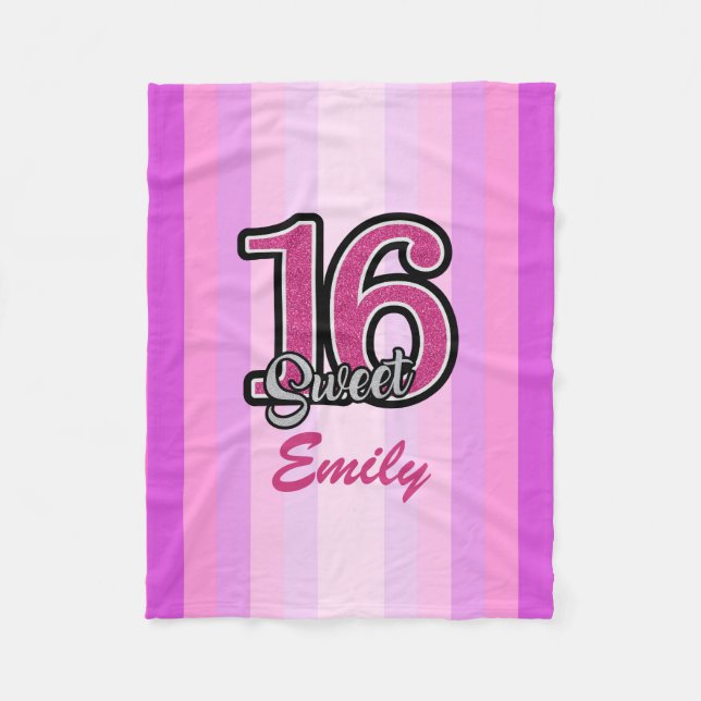 Lila Rand Fleecefilt (Framsidan)