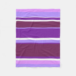 Lila rand fleecefilt