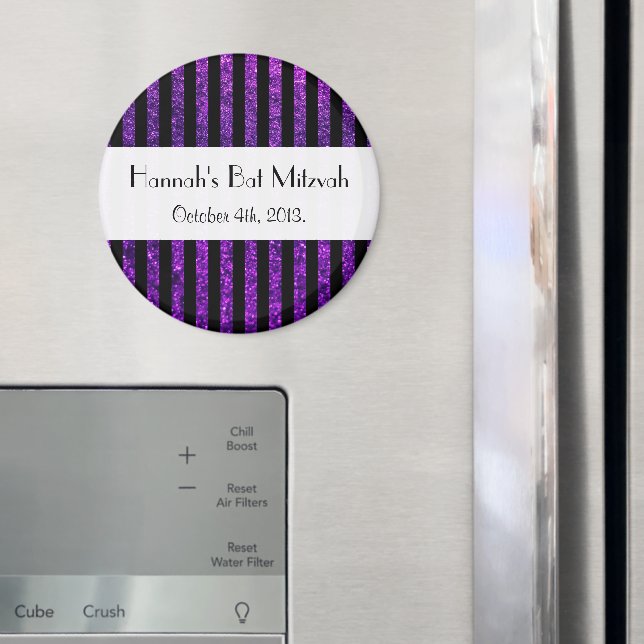 Lila Rand, Glitter Rand, Bat mitzvah Magnet (In Situ (Fridge))