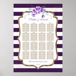 Lila Rand Guld Violet Ecustoms Seatschabell Poster