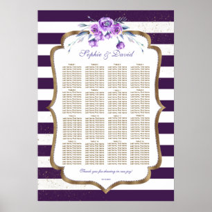 Lila Rand Guld Violet Ecustoms Seatschabell Poster