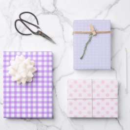LILA RAND LILA & ROSA POLKA DOTS MÖNSTER
