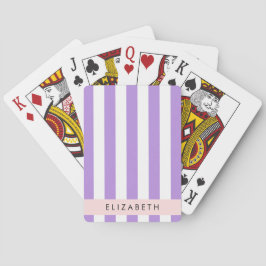Lila Rand, Stripe Mönster, Linjer, Ditt namn Casinokort