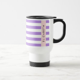 Lila Rand, Stripe Mönster, Linjer, Ditt namn Resemugg