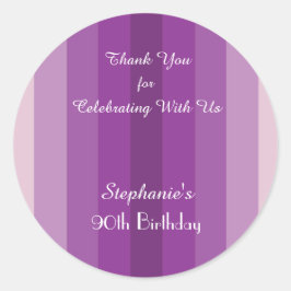 Lila Rand Tack Sticker, anpassa Runt Klistermärke