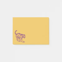 Lila Rand Vild katt Tiger Illustration