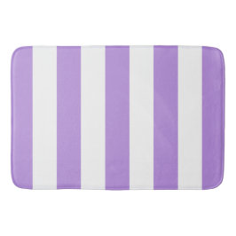 Lila Rand, Vita Rand, Stripe Mönster Badrumsmatta