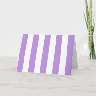Lila Rand, Vita Rand, Stripe Mönster Kort