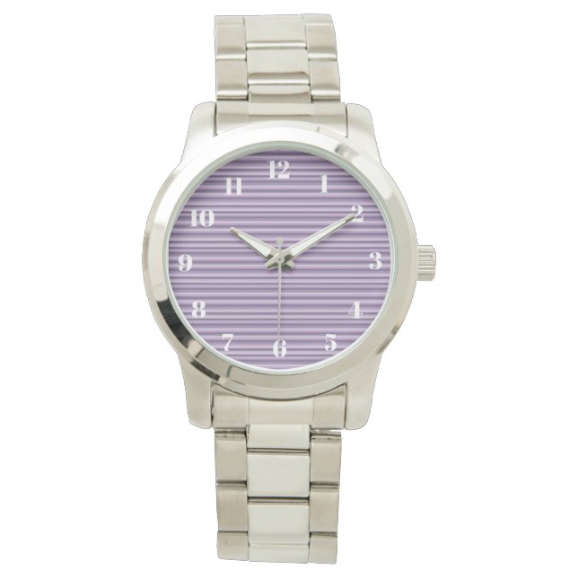 Lila ränder armbandsur (Framsida)