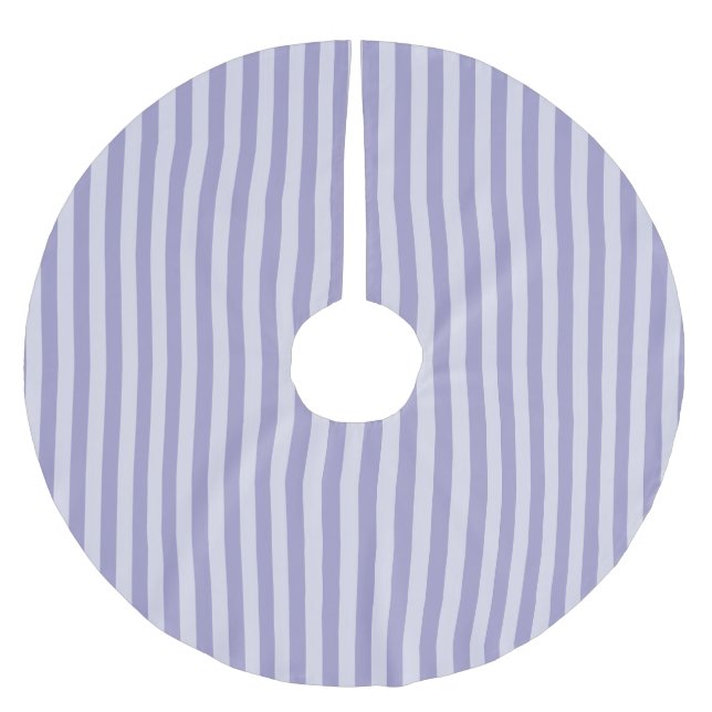Lila Ränder Julgransmatta Borstad Polyester (Framsidan)