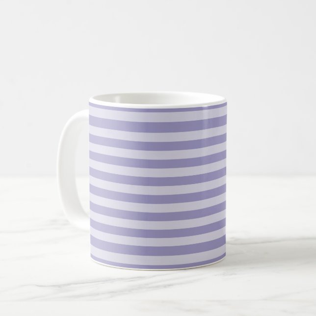 Lila Ränder Kaffemugg (Framsida vänster)