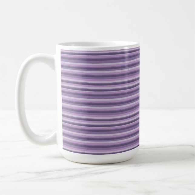 Lila ränder kaffemugg (Vänster)