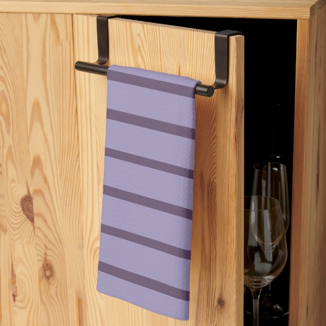 Lila Ränder  Kökshandduk (Thirds Fold)