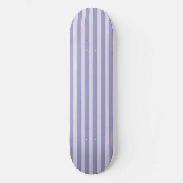 Lila Ränder Mini Skateboard Bräda 18,5 Cm (Framsida)