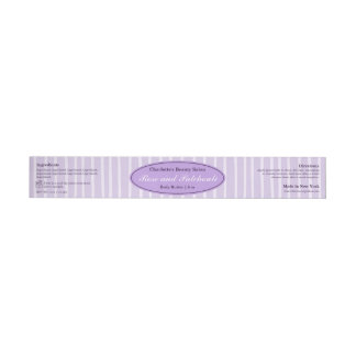 Lila Randig Skönhetssalong 4oz Produktetikett Etikettband
