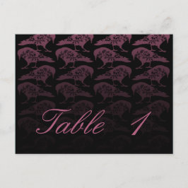 Lila Raven Gothic Bröllop Bordsnummer