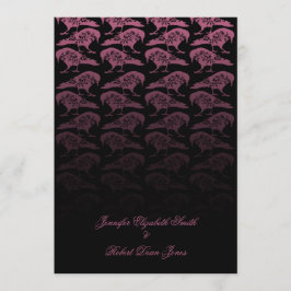 Lila Raven Gothic Wedding bjudande Inbjudningar