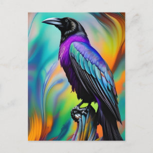 Lila Raven, norra ljus, bakgrund Vykort