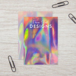Lila Red Blue Faux Holo Earring Visning Card Visitkort
