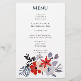 Lila Red Blue  Rosa Blommigt Bröllop