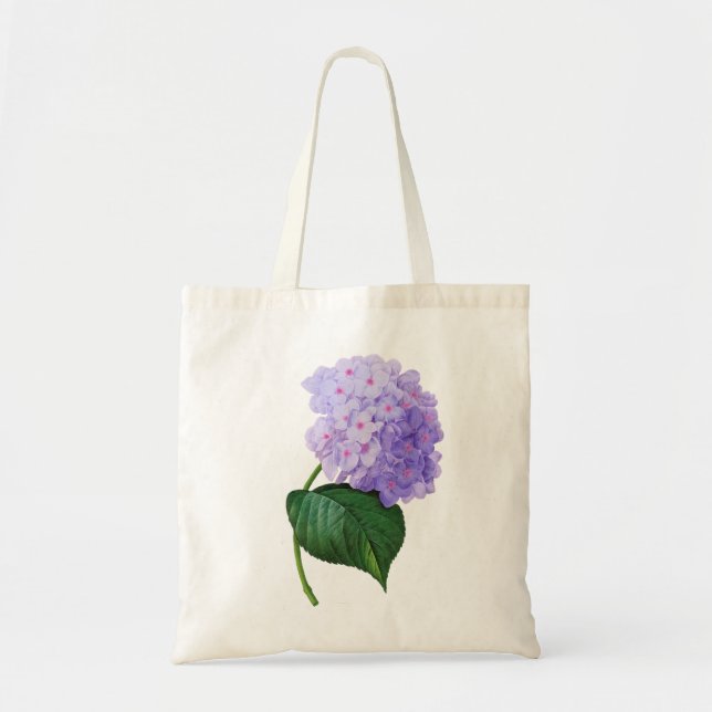 Lila Redoute Hydrangea Budget Tote Tygkasse (Framsidan)