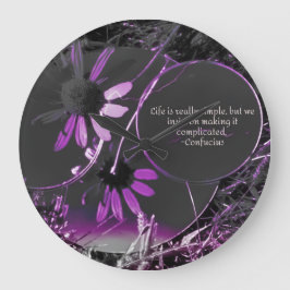 Lila Reflection Stor Klocka