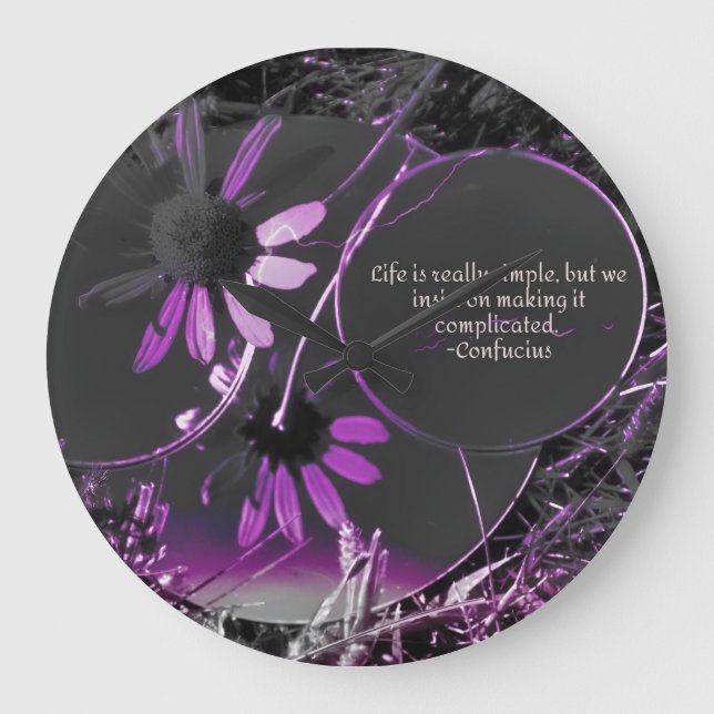 Lila Reflection Stor Klocka (Framsida)