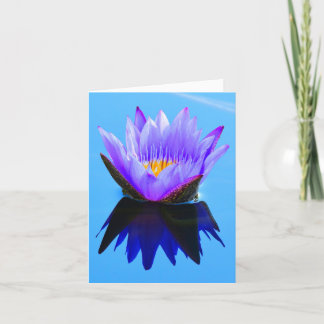 Lila Reflekterande Vattenlilja Anteckningskort