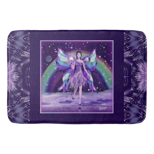 Lila regn Fairy Bath Mat Badrumsmatta (Framsidan)